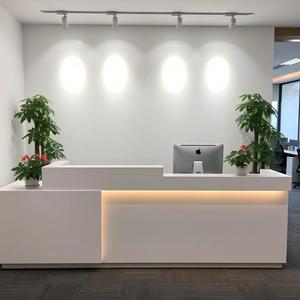 Contract Minimalist Wood Reception Desk Front Counter System
