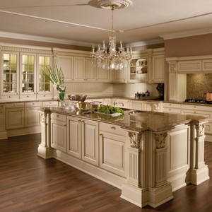 High End Custom Antique Style Classic Luxury Solid Wood Kitchen Cabinet Design
