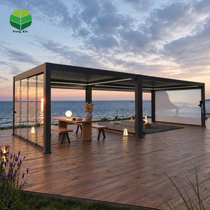 Waterproof Motorized Bioclimatic Pergola Adjustable Aluminum Louvered Roof