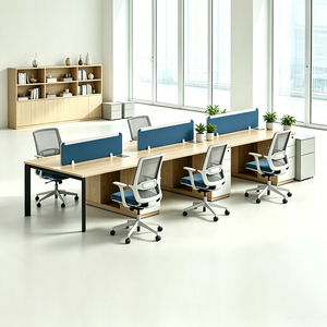 Custom Modern Open Modular 2 4 6 Person Office Partition Workstation Employee Work Desk Furniture Office Desk For Staff