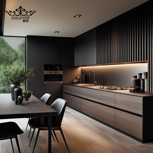 Goldtop Custom Luxury Inset Modular Kitchen Island Cabinets Ready to Assemble Solid Wood Modern Kitchen Cabinets Complete Sets
