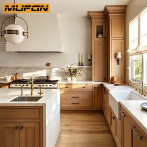 American White Oak Shaker Kitchen Cabinet Furniture Sets Solid Wood Complete Inset Face Frame Kitchen Cabinets Design